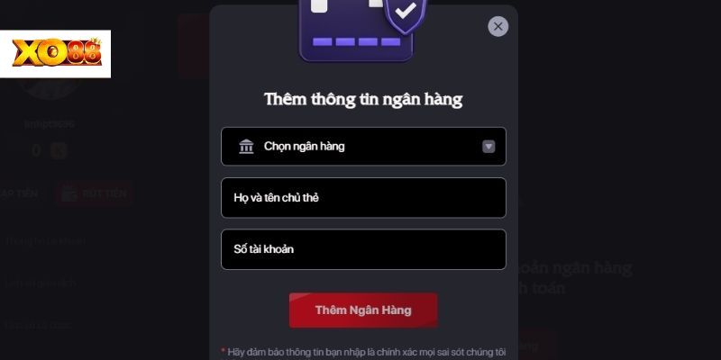 Thủ tục đơn giản trước khi rút tiền tại XO88